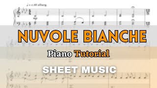 Einaudi  Nuvole Bianche  Piano Tutorial Sheet MusicFull Score [upl. by Aney105]