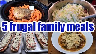 Five Frugal Meals for Large Families  Budget Dinners  Price Breakdowns [upl. by Corbie747]