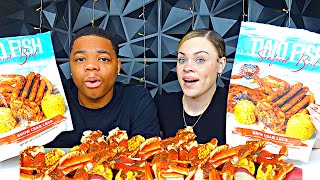 HEB 1499 SEAFOOD BOIL REVIEW MUKBANG [upl. by Toffic139]