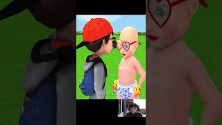 Troll Squid Game Help baby cute beautiful glasses vs Shoot balloon Challenge Granny Loser shorts [upl. by Westphal756]