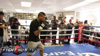 Lucas Matthysse vs John Molina Matthysse media workout video [upl. by Attemaj]