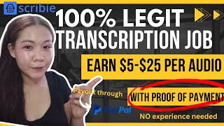 Earn 5  25 Per Audio LEGIT ONLINE JOB Payment via PayPal [upl. by Mariande]