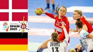 Denmark Vs Germany Handball Womens World Championship Spain 2021 [upl. by Anawad]