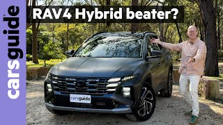 Hyundai Tucson Hybrid 2024 review Has the bestselling Toyota RAV4 Hybrid finally met its match [upl. by Shawnee]