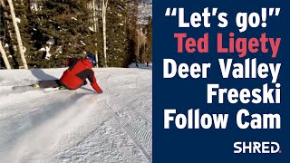 Ted Ligety Carving Follow Cam  Deer Valley UT January 2022 [upl. by Tade]