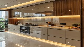 modern kitchen design ideas 2024  kitchen cupboard designs  modular kitchen colour [upl. by Aihtenyc964]