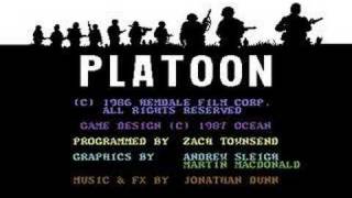 Platoon Title Screen  Commodore 64 [upl. by Annaeirb329]