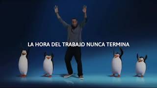 Los pingüinos de Madagascar bailando Harder Better Faster Stronger Letra en español [upl. by Uhp]