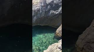 Cliff jumping in Korcula [upl. by Dnarud]