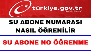 Su Abone No Nasıl Öğrenilir  Su Abone No Nerede Yazar [upl. by Raila57]