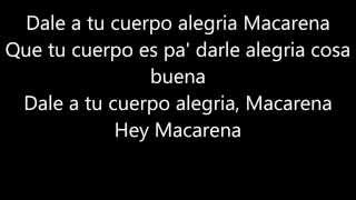 Macarena  Los del Rio Lyric video Hey Macarena [upl. by Aleetha]