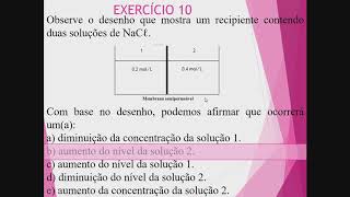 CORREÇÃO DE EXERCÍCIOS  PROPRIEDADES COLIGATIVAS II [upl. by Attayek325]