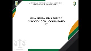 Guía informativa sobre el Servicio Social Comunitario FDT [upl. by Eicats]