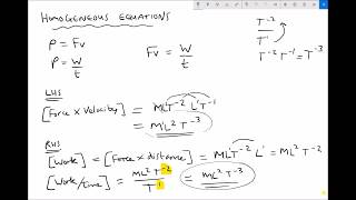 Verifying Homogeneous Equations Using Dimensional Analysis [upl. by Kotto]