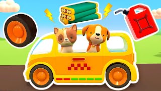 Helper cars repair the broken battery amp the retro car Full episodes amp Helper cars cartoons for kids [upl. by Rieth]