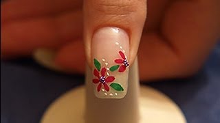 Flower motif with nail art bouillons in purple [upl. by Livi]