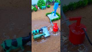 Mini hand pump project water pump with science project cow video cow drink videos shorts [upl. by Htiekel582]