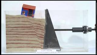 Slope or retaining wall failure geohazard tank model [upl. by Virgin]