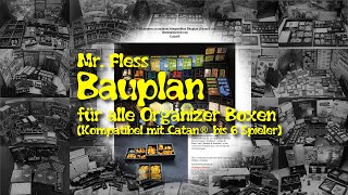 Bauplan Foamcore Einsatz  Organizer  druckbare Kartentrenner kompatibel mit Catan® bis 6 Spieler [upl. by Okorih603]