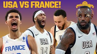 LIVE Team USA vs France Gold Medal Game Paris Olympics LeBron James Anthony Davis In Action [upl. by Rosie437]