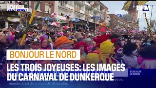 Carnaval de Dunkerque chahut fête jet de harengs la première journée des Trois Joyeuses [upl. by Hurty]