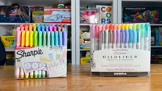 Mildliner VS SNote Highlighter Markers [upl. by Nomaid]