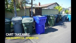 Can Do Services  Downey Trash Cart TakeAway [upl. by Atillertse648]