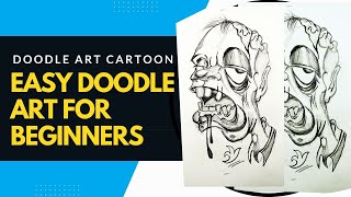 Easy Doodle Art for Beginners ✏️  How to Doodle  Doodle Art Cartoon [upl. by Yziar729]