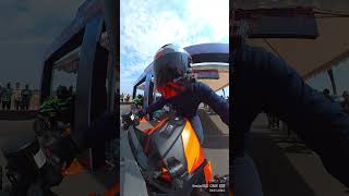 ktm 1390 superduke R evo vs kawasaki zx10r drag race [upl. by Yauqram416]