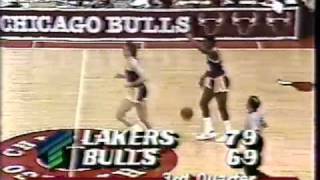 Rookie Jordan schooled by Magic 198485 Lakers  Bulls [upl. by Nalla334]