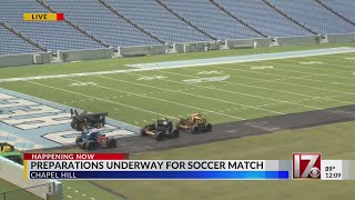 Kenan Stadium at UNCChapel Hill prepares for FC Series match next week [upl. by Selassie395]