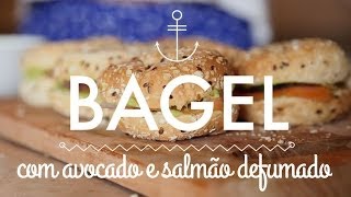 BAGEL com PASTA DE AVOCADO e SALMÃO DEFUMADO  Receita 42 TORRADA TORRADA [upl. by Boswell404]