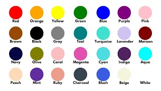 Color Names  Learn Colors in English  Complete List of Colors [upl. by Gerry]