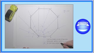 COSTRUZIONE DI UN OTTAGONO REGOLARE DATO IL LATO CON IL METODO DELLA SEMICIRCONFERENZA  1169 [upl. by Lemaj800]