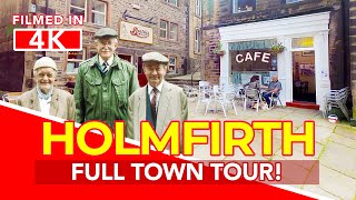 HOLMFIRTH England  Full tour of Holmfirth West Yorkshire Last Of The Summer Wine Country 4K WALK [upl. by Ecilahc]