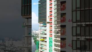 BMWindows Unitized glass systems lifting and installation at Marina Central Tower Vietnam [upl. by Aara]