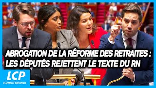 Abrogation de la réforme des retraites  les députés rejettent le texte du RN  31102024 [upl. by Thetes]