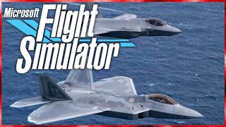 F22 Raptor vs F35 Lightning II  Flight Simulator ᴴᴰ [upl. by Barton620]