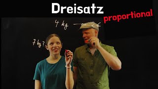 einfacher Dreisatz  proportional [upl. by Eolanda]