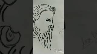 Rabindranath Tagore drawing easy Full video link description [upl. by Aurora]