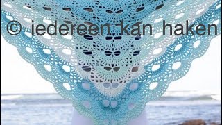 ♥️ ❤ iedereenkanhaken Virussjaal crochet sjaalshawl hakenomslagdoek scarfwrap jacobschelp [upl. by Neeroc]