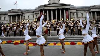 USC Trojan Marching Band LMFAO Party Rock Trafalgar Square [upl. by Newob570]