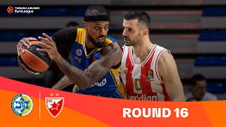 MaccabiZvezda  Round 16 Highlights  202324 Turkish Airlines EuroLeague [upl. by Sigsmond]