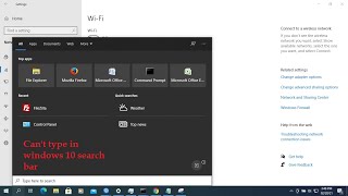 cant type in windows 10 search bar and search bar in windows 10 not running [upl. by Neilla]