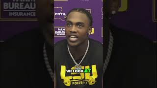 LSU DE Bradyn Swinson On Upcoming Matchup Vs Very Tough Arkansas Razorbacks Team [upl. by Appolonia]