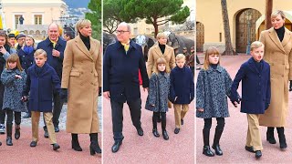 Charlene de Monaco et Albert  Moments exclusifs avec leurs enfants à lOpen Air Circus [upl. by Emiaj]