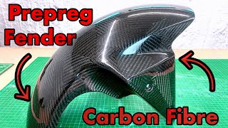 Carbon Fiber Front Mudguard  ZX6R build PT 4 [upl. by Nevak]