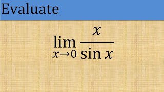 Prove that limx→0 xsinx  1  limit x approch to zero xsinx [upl. by Haeluj]