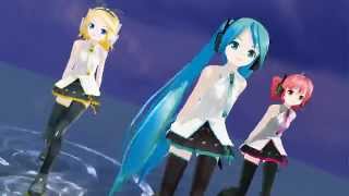 【MMD】FREELY TOMORROW Ver1（Lat式初音ミク・鏡音リン・重音テト，HD） [upl. by Adnarim263]