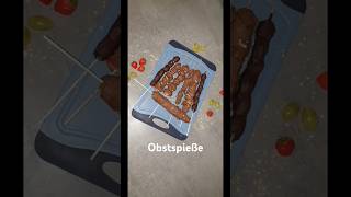 Schoko 🍫 Obstspieße 2 Zutateningredients shorts youtubeshorts videoshort foodie fyp recipe [upl. by Argus]